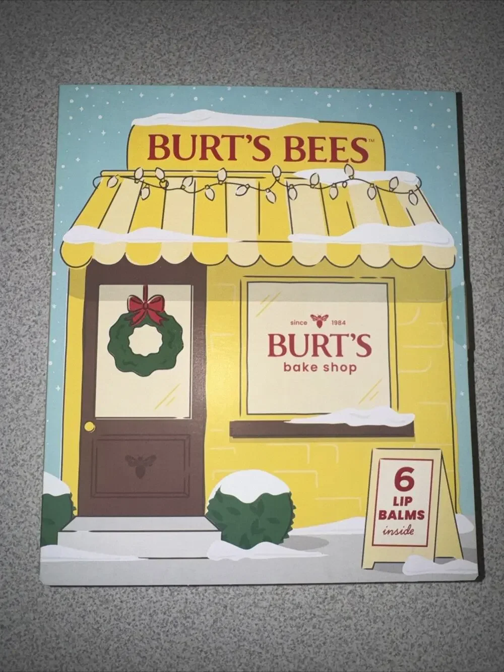Burt’s Bees Bake Shop 6 Lip Balms Sugar Peppermint Vanilla Carmel Maple (NEW)